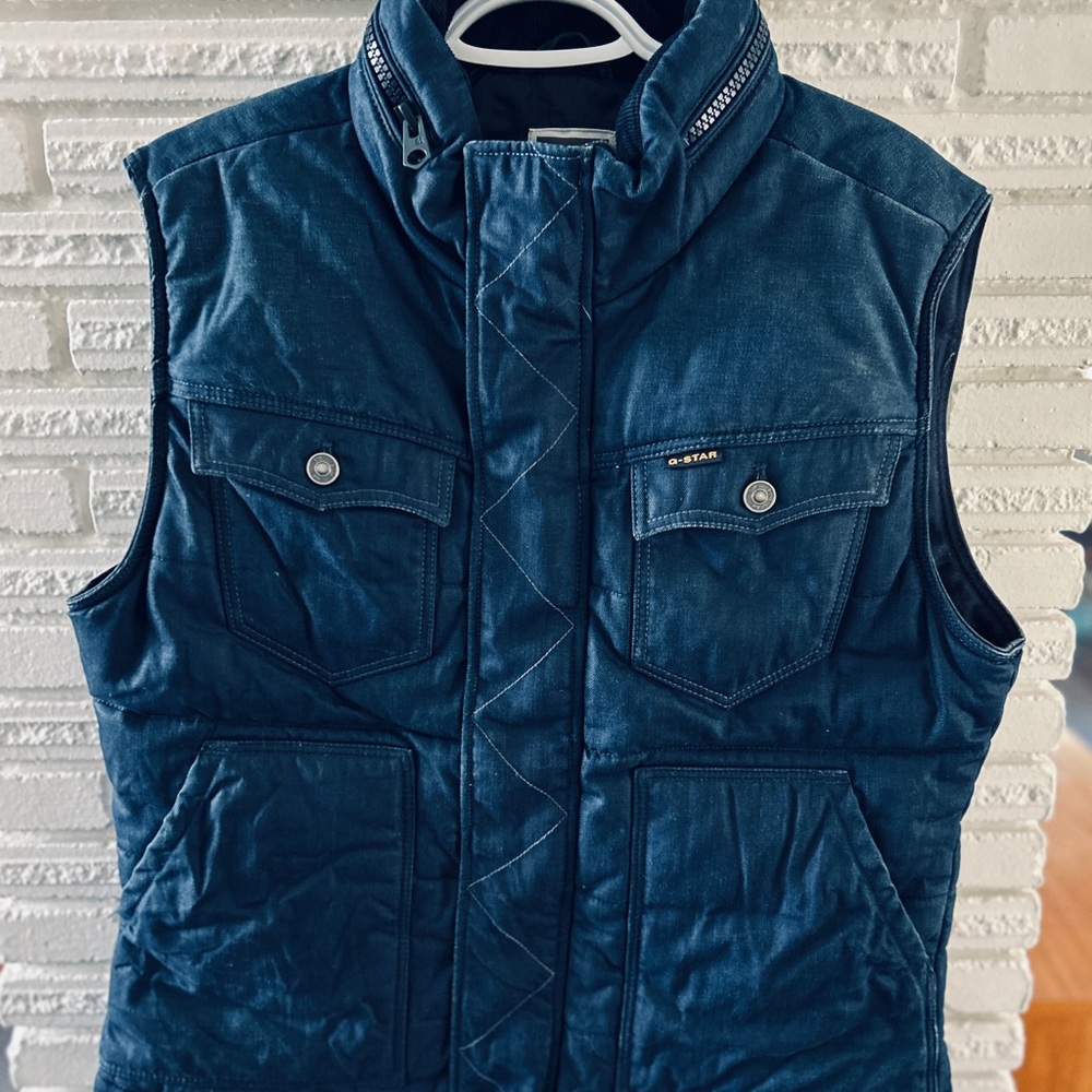 G-Star Dark Blue Quilted Tailor Vest